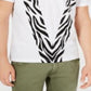 INC International Concepts Men's Pieced Zebra T-Shirt White Size Small