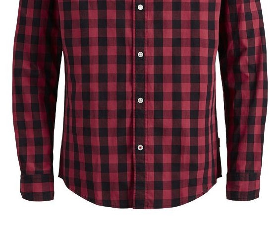 Jack & Jones Men's Essential Gingham Shirt Red Size Medium