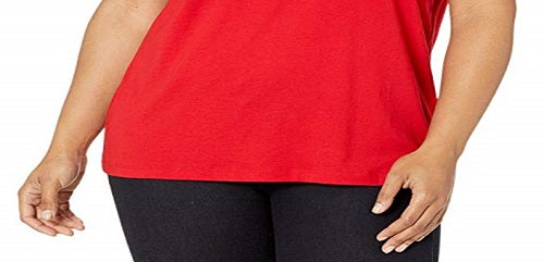 Ralph Lauren Women's Plus Love Cotton Blend Tee Red Size 2X