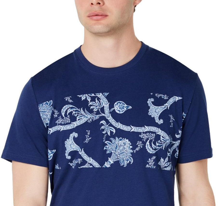 American Rag Men's Printed Crew Neck Graphic T-Shirt Blue Size Large