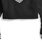 Champion Women's Cropped Workout Sweatshirt Black Size Large