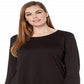 Michael Kors Women's Plus Embellished T-Shirt Black Size XL