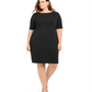 Alfani Women's Plus Sheath Dress Black Size 26W