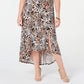 NY Collection Women's Plus Asymmetric Maxi Dress Brown Size 3xp