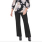 Calvin Klein Women's Floral 3/4 Sleeve T-Shirt Top Black Size Small