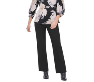 Calvin Klein Women's Floral 3/4 Sleeve T-Shirt Top Black Size Small