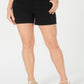 Style & Co Women's Belted Denim Shorts Black Size 12