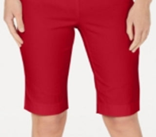 Charter Club Women's Pull on Bermuda Shorts Red Size X-Large