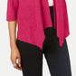 Alfani Women's Linen Open Front Cardigan Pink Size Petite Small