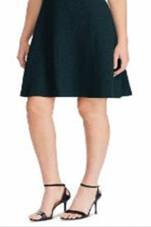 Ralph Lauren Women's Ponte Fit and Flare Dress Green Size 6