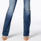 INC International Concepts Women's Essentials Curvy Fit 5 Pocket Bootcut Jeans Blue Size 0