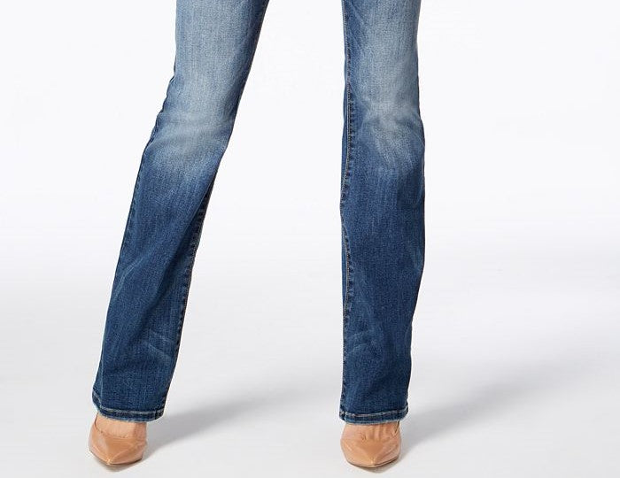 INC International Concepts Women's Essentials Curvy Fit 5 Pocket Bootcut Jeans Blue Size 0