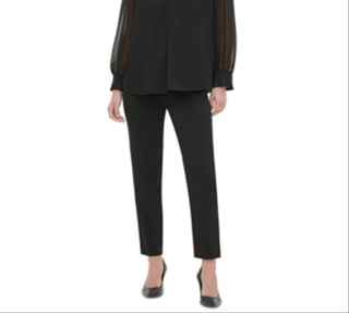 Calvin Klein Women's High Collar Blouse Black Size Large