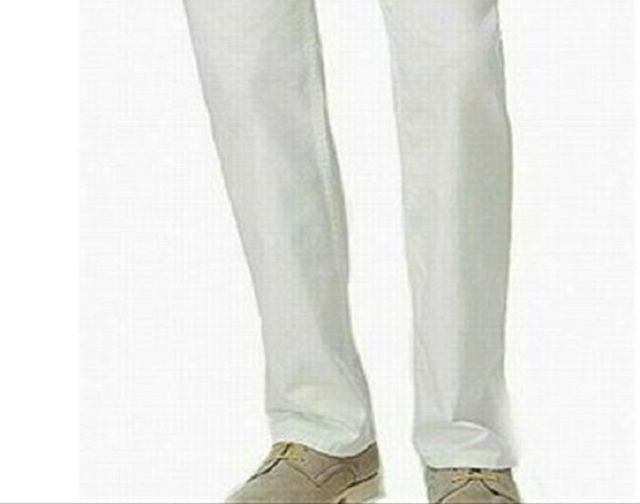 Berlin Men's Classic Straight Leg Stretch Jeans White Size 33X30