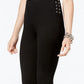 INC International Concepts Women's Lace up Detail Leggings Black Size 2P