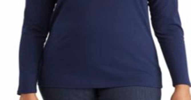 Ralph Lauren Women's Stretch Long Sleeve Tee Blue Size 2X