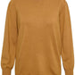 Alfani Women's Sweater Ribbed Metallic Knit Pullover Brown Size X-Large
