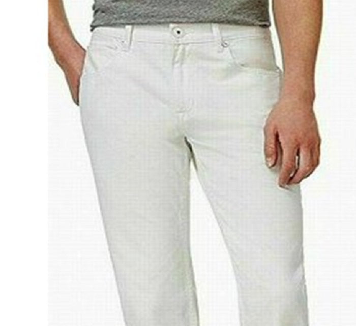 Berlin Men's Classic Straight Leg Stretch Jeans White Size 32X34