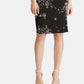 Ralph Lauren Women's Floral Jewel Neck Knee Length Wear to Work Sheath Dress Black Size 14 Petite