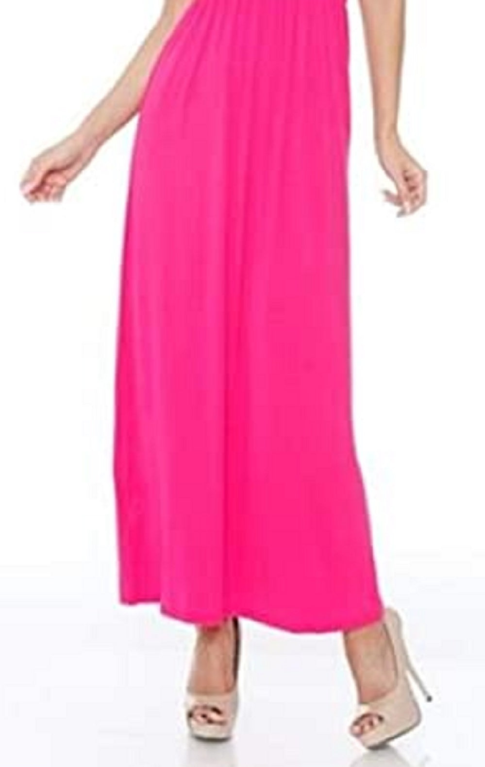 White Mark Women's Katherine Sleeveless Maxi Dress Pink Size Large