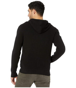 Calvin Klein Men's Textured Hoodie Full Zipper Black Size L