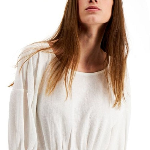 Alfani Women's Cinched Front Pullover Blouse White Size XL