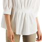 Alfani Women's Cinched Front Pullover Blouse White Size XL