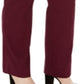 JM Collection Women's Tummy Control Curvy Fit Pants Red Size 26W
