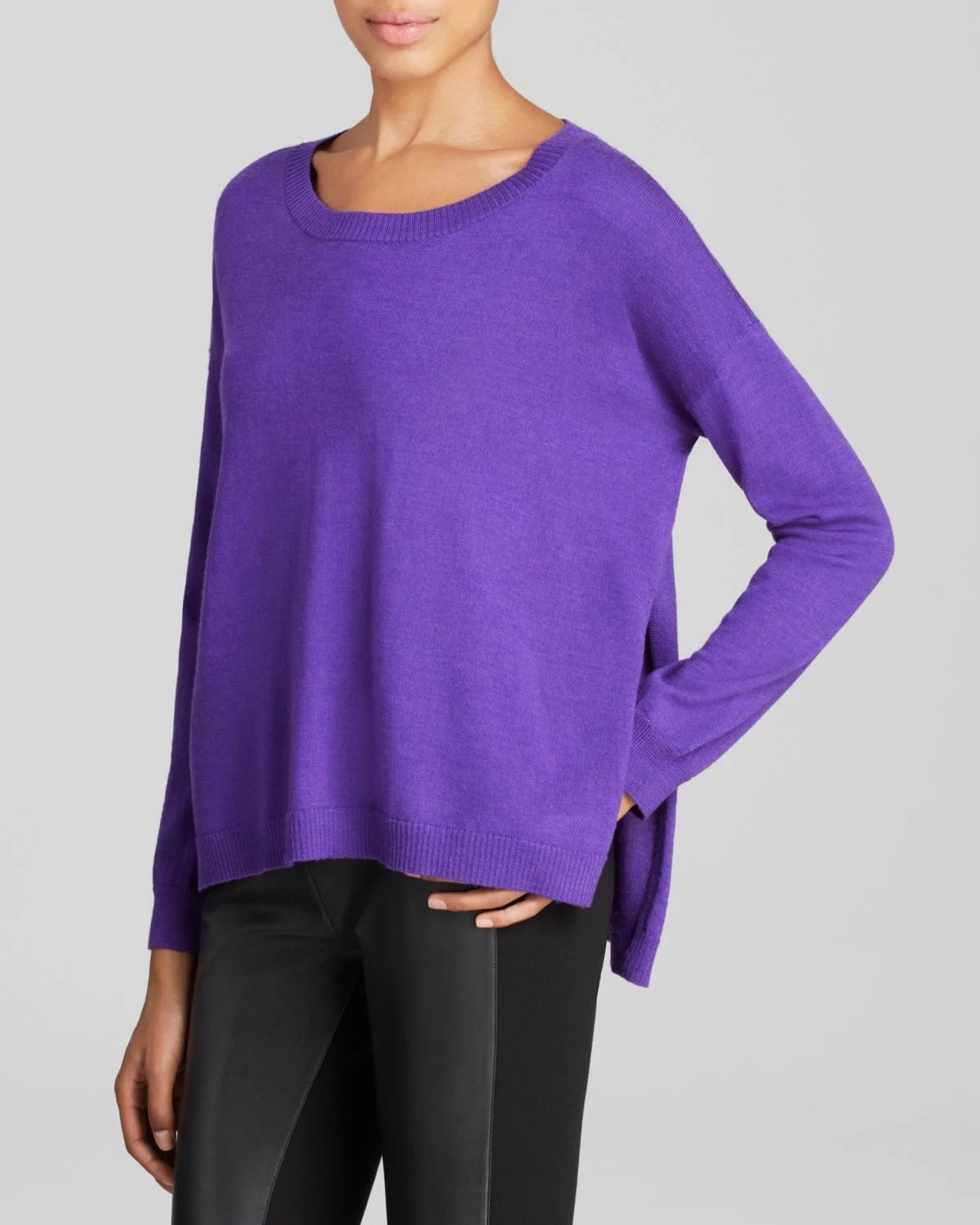 Eileen Fisher Women's Wool Sweater Purple Size Petite Small