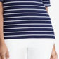 Ralph Lauren Women's Stretch Boatneck Top Blue Size -XS