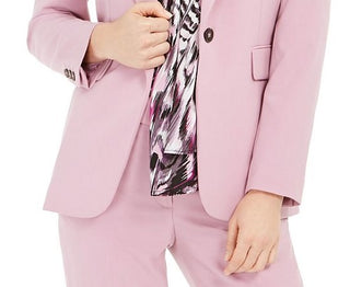 Bar III Women's Puff-Shoulder One-Button Blazer Pink Size 4