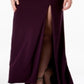 Morgan & Company Women's Trendy Plus Mesh Inset Gown Purple Size 16W