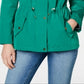 Charter Club Women's Water-Resistant Hooded Anorak Jacket Green Size XS