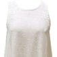 INC International Concepts Women's Cotton Burnout Tank Top White Size Medium