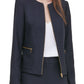 Calvin Klein Women's Twill Zipper Front Jacket Blue Size 10P