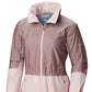 Columbia Women's Sustina Springs Fleece Lined Windbreaker Pink Size Small
