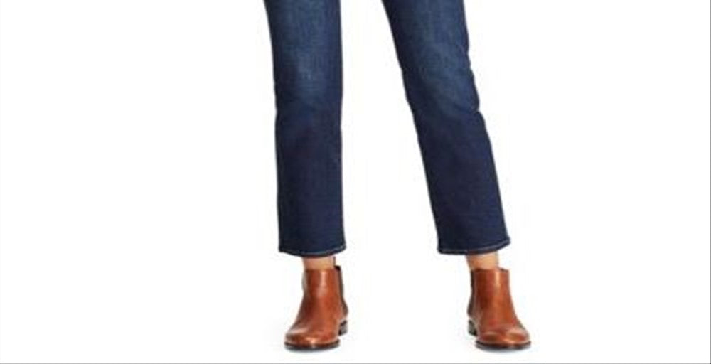 Ralph Lauren Women's Super Stretch Modern Curvy Straight Jeans Blue Size 12