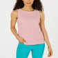 Charter Club Women's Textured Cotton Tank Top Pink Size X-Large