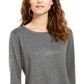 INC International Concepts Women's  Studded Sweatshirt  Gray Size XL
