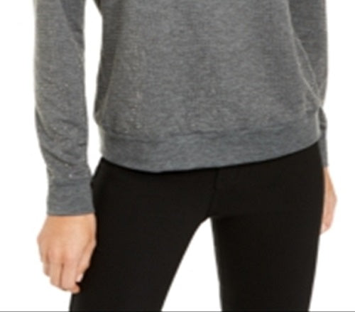 INC International Concepts Women's  Studded Sweatshirt  Gray Size XL