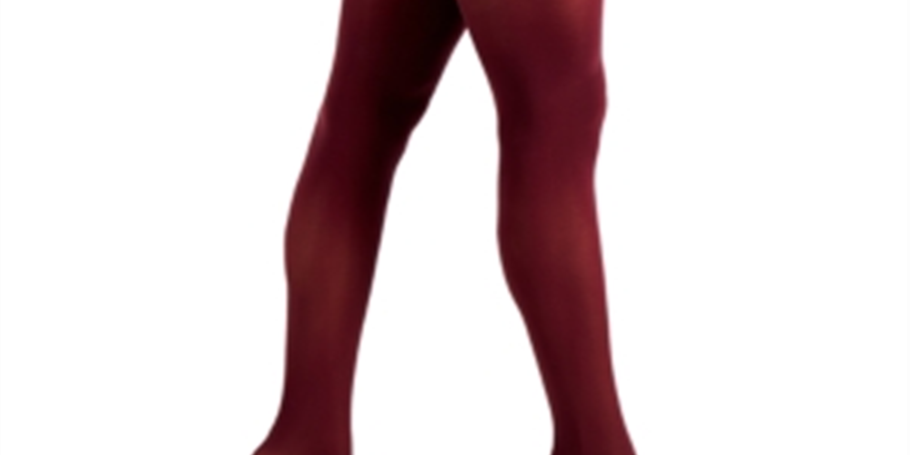 INC International Concepts Women's Solid Opaque Tights Wine Size Medium