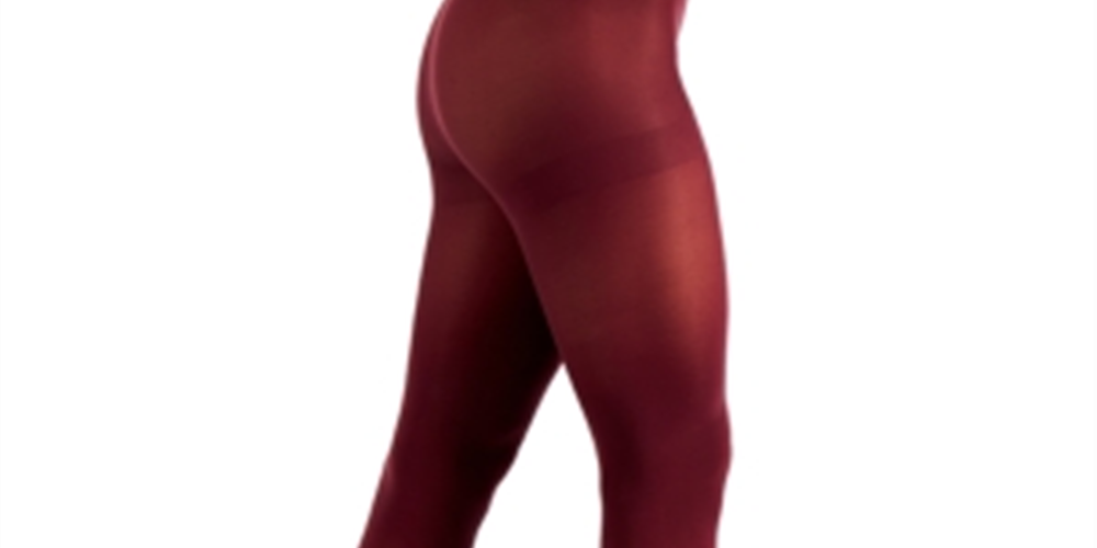 INC International Concepts Women's Solid Opaque Tights Wine Size Medium