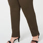 Style & Co Women's Plus Tummy Control Straight Leg Jeans Green Size 14W