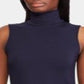Ralph Lauren Women's Sleeveless Turtleneck Top Blue Size X-Small