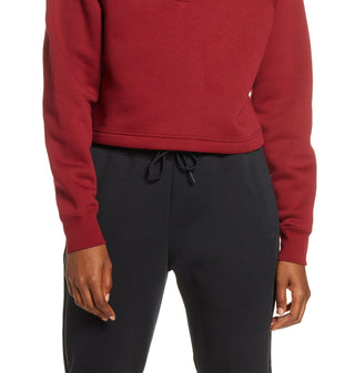 Nike Women's Funnel Half Zip Shine Cotton Jimmy Jazz Sweatshirt Red Size Small