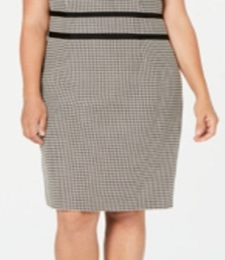 Kasper Women's Printed Sheath Dress Black Size 14W