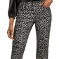 Michael Kors Women's Foil Animal Print Cropped Jeans Black Size -0