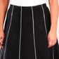 NY Collection Women's Plus MIDI Skirt Plaid Flared Gray Size 1X