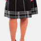 NY Collection Women's Plus MIDI Skirt Plaid Flared Gray Size 1X