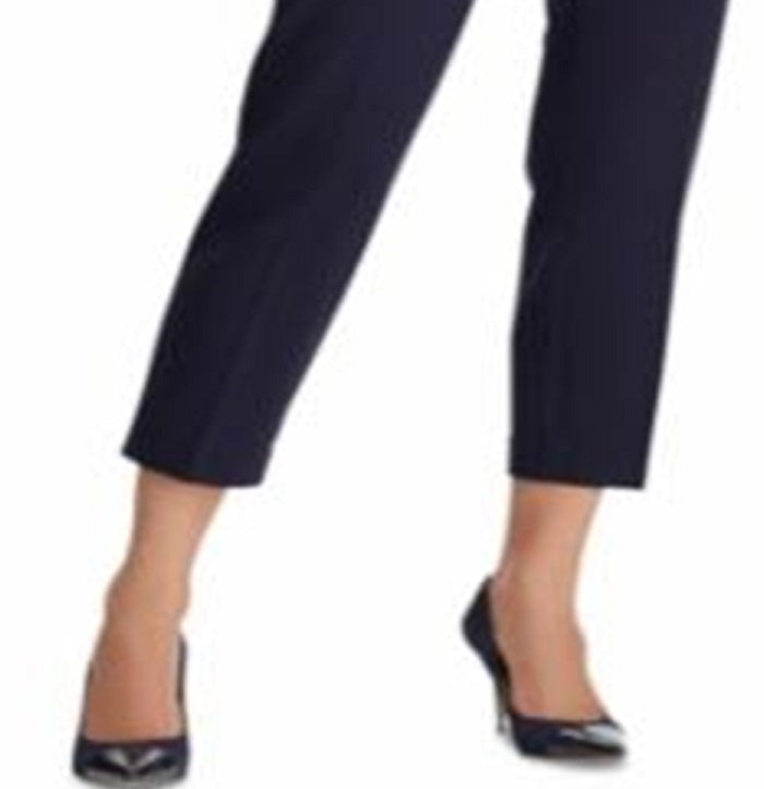 Ralph Lauren Women's Stretch Ponte Straight Leg Pants Blue Size X-Large